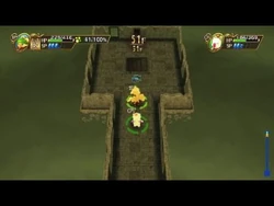 Battle against Cryshale in Chocobo's Mystery Dungeon Every Buddy!