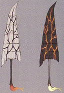 Concept art of Garland's sword in his third outfit.