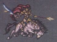 Unused sprite of Odin wielding his spear.