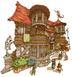 A standard Inn in Final Fantasy Crystal Chronicles: My life as a King.
