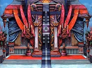 O topo do templo, onde o casamento foi realizado.