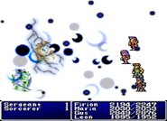 Flare6 cast on the enemy party in Final Fantasy II (PS).