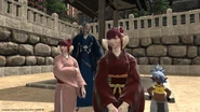 Hisui (in the left) visiting Kugane.