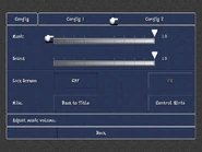 The Config 2 menu (iOS).
