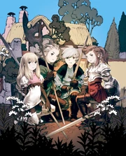 Artwork by . From left to right: Aire, Jusqua, Brandt and Yunita.