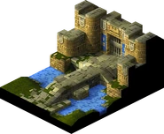 The main gate of the castle, as shown in cutscenes.