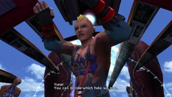 Brother lets Yuna choose the hole they'll use.