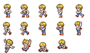 Calca's sprite sheet (PSP).