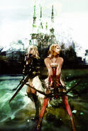 Conceito de arte antigo de Lightning em Serah de FFXIII-2.