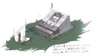 Unused concept for "Julia Loire's" grave whose artwork was later used for Raine's grave in the ending.