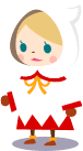 A female White Mage in Final Fantasy Airborne Brigade.