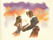 Rinoa and Squall watercolour Piano Collections cover FFVIII.png