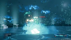 Transformation effect in Final Fantasy VII Remake.