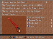 June Issue: Flame Saber.