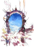 Artwork by Yoshitaka Amano.