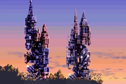 El Castillo Pandemónium emergiendo de las profundidades del infierno.