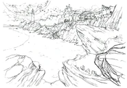 Concept art of the beach.