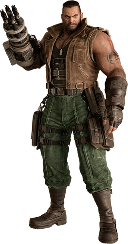 Barret Wallace from FFVII Rebirth promo render