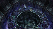 The hole in Bevelle Temple's Chamber of the Fayth in Final Fantasy X-2.