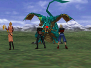 A Blue Dragon under Doom in Final Fantasy VIII.