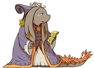 A nu mou as a Scholar from Final Fantasy Tactics A2: Grimoire of the Rift.