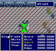 Sight used in-battle in Final Fantasy IV (SNES).
