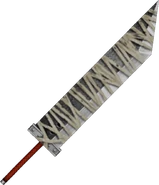 Bandaged Buster Sword used by Cloud in his Kingdom Hearts outfit in Dissidia 012.