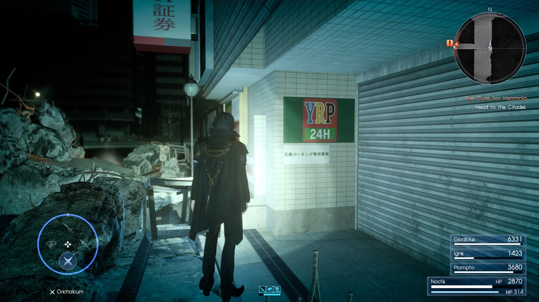 YRP sign in Insomnia in FFXV