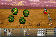 Evasion via cape in Final Fantasy VI (GBA).