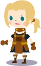 A female Blacksmith in Final Fantasy Airborne Brigade.