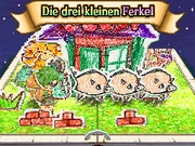 Die Schweinchenbrüder wollen sich vor den Tomberys im Backsteinhaus verstecken.