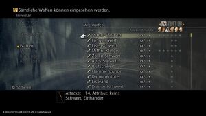 Waffen-Menü FFXII