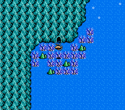 Die Katakomben von Saronia auf der Weltkarte (NES)
