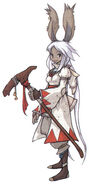 Artwork einer Viera als Weißmagierin aus Final Fantasy Tactics Advance