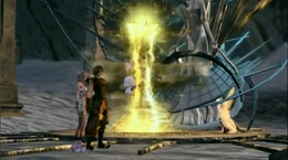 ,  und  vor einem Zeitspalt