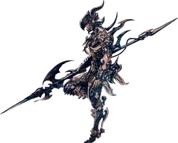 Artwork eines Elezen als Dragoon.