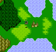 Schloss Argus auf der Weltkarte (NES)