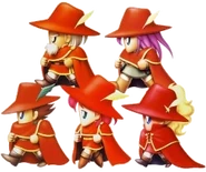 Die Charaktere aus Final Fantasy V als Rotmagier