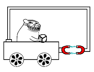 troll physics magnet car