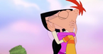 Adult Phineas and Isabella Kiss Again