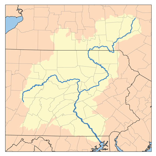 where is the susquehanna river located on a map