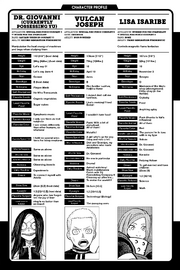 Giovanni Yu, Vulcan, and Lisa character profile