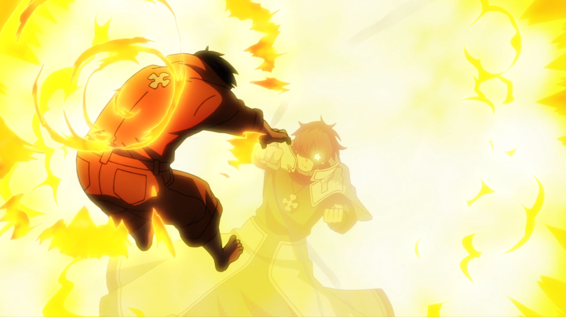 Shinra just be fighting like that Anime: Fire Force #anime