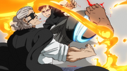 Shinra Kicks Leonard