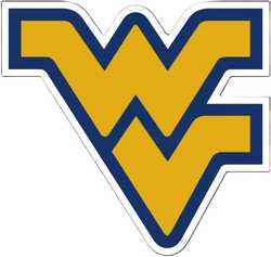 The logo of West Virginia University in Morgantown, seen on many fire trucks throughout the State of West Virginia; as a greater symbol of state pride.