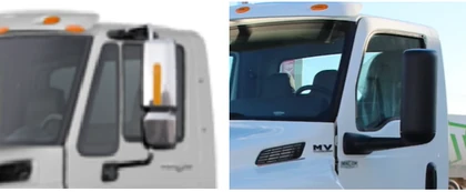 DuraStar Series (left) versus MV Series (right) window frame detail.