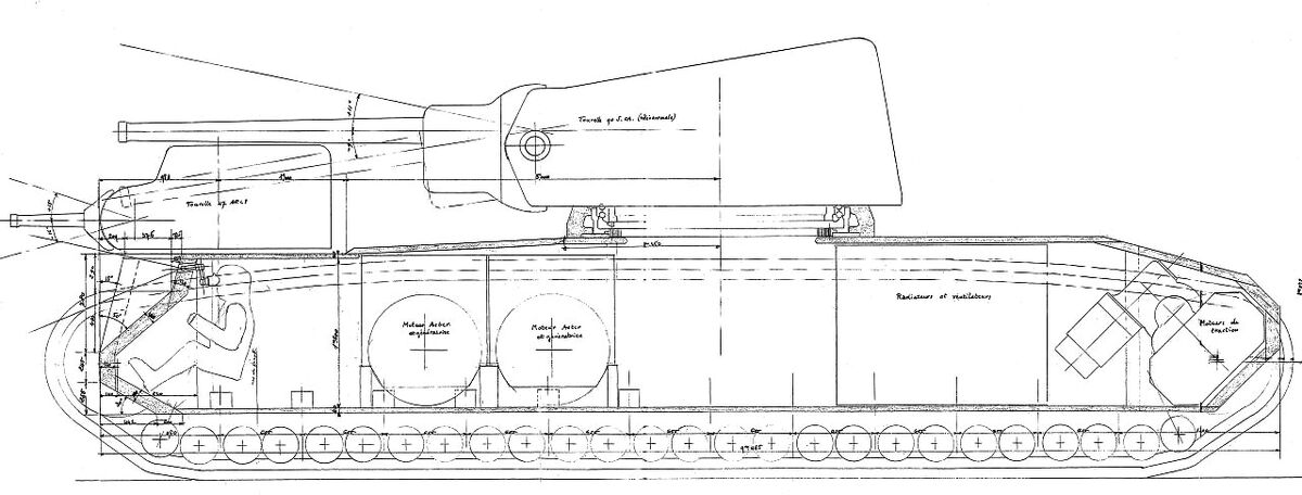 Type 5 heavy чертежи AMX Tracteur C (1940) FirearmCentral Wiki Fandom