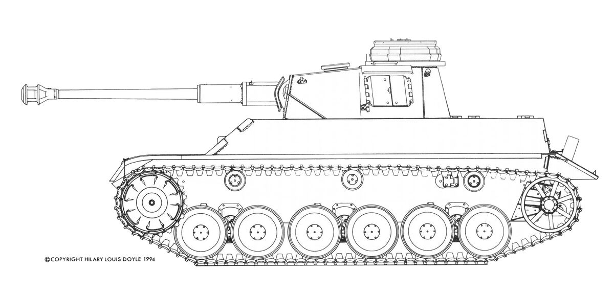 Танк с боку рисунок