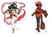 Dancer concept art in Genealogy of the Holy War.