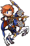 Roy's sprite as the bearer of Youthful Gifts in Fire Emblem Heroes.